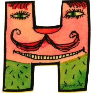 Janosch Holzbuchstaben 6er-Set H