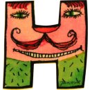 Janosch Holzbuchstaben 6er-Set H